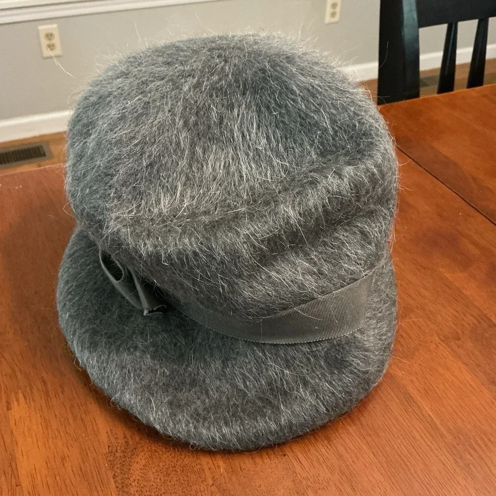 Vtg Henry Pollack Glenover Ladies Wool Felt Hat Gray 50s 60s